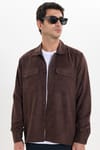 REGULAR FIT LONG SLV SUEDE PLAIN UNTE GÖMLEK CEKET