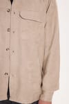 REGULAR FIT LONG SLV SUEDE PLAIN UNTE GÖMLEK CEKET