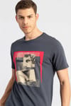 Slim Fit  Baskılı Basic Bisiklet Yaka Erkek t-shirt