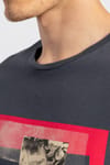 Slim Fit  Baskılı Basic Bisiklet Yaka Erkek t-shirt
