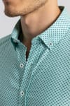Slim Fit Dar Kesim Desenli Erkek Gömlek