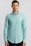 Slim Fit Dar Kesim Desenli Erkek Gömlek
