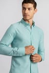 Slim Fit Dar Kesim Desenli Erkek Gömlek