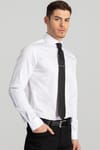 Slim Fit Dar Kesim Pamuk Saten, Erkek Gömlek