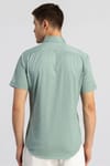 SLIM FIT KISA KOL LIYCRA SATEN BASKILI ERKEK GÖMLEK