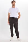 Unisex Relax Fit Rahat Kesim Şardonlu 3 Cepli Lastikli Jogger Paça Kahverengi Eşofman Altı