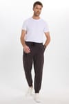 Unisex Relax Fit Rahat Kesim Şardonlu 3 Cepli Lastikli Jogger Paça Kahverengi Eşofman Altı