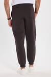 Unisex Relax Fit Rahat Kesim Şardonlu 3 Cepli Lastikli Jogger Paça Kahverengi Eşofman Altı