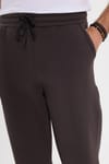 Unisex Relax Fit Rahat Kesim Şardonlu 3 Cepli Lastikli Jogger Paça Kahverengi Eşofman Altı