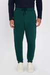 Unisex Relax Fit Rahat Kesim Şardonlu 3 Cepli Lastikli Jogger Paça Yeşil Eşofman Altı