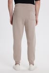 Unisex Relax Fit Rahat Kesim Şardonlu 3 Cepli Lastikli Jogger Paça Bej Eşofman Altı