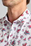 Super Slim Fit Baskılı Desenli Likralı Erkek Gömlek