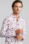 Super Slim Fit Baskılı Desenli Likralı Erkek Gömlek