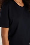 Unisex Slim Fit Dar Kesim %100 Pamuk Yumuşak Dokulu Lacivert Bisiklet Yaka Tişört