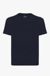 Unisex Slim Fit Dar Kesim %100 Pamuk Yumuşak Dokulu Lacivert Bisiklet Yaka Tişört