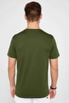 Erkek Slim Fit Dar Kesim Bisiklet Yaka %100 Organik Pamuk Yumuşak Dokulu Kısa Kol Haki Tişört