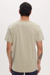 Unisex Slim Fit Dar Kesim %100 Pamuk Yumuşak Dokulu Yeşil Bisiklet Yaka Tişört