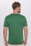 Erkek Slim Fit Dar Kesim %100 Pamuk Yumuşak Dokulu Yeşil Bisiklet Yaka Tişört