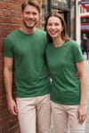 Unisex Slim Fit Dar Kesim %100 Pamuk Yumuşak Dokulu Yeşil Bisiklet Yaka Tişört