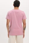 Unisex Slim Fit Dar Kesim %100 Pamuk Yumuşak Dokulu Lila Bisiklet Yaka Tişört