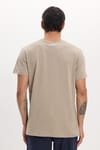 Unisex Slim Fit Dar Kesim %100 Pamuk Yumuşak Dokulu Vizon Bisiklet Yaka Tişört