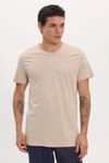 Unisex Slim Fit Dar Kesim %100 Pamuk Yumuşak Dokulu Taş Bisiklet Yaka Tişört