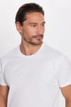 Unisex 3'lü Paket Siyah-Beyaz-Yeşil Slim Fit Dar Kesim %100 Pamuk Bisiklet Yaka Tişört