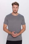 Unisex 10'lu Pkt Siyah-Beyaz-Vizon-Yeşil-Lacivert-Gri-Bordo Slim Fit %100 Pamuk Bisiklet Yaka Tişört