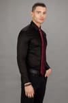 SUPER SLIM FIT LONG SLV COTTON SATIN CIXY  GÖMLEK EXCLUSIVE - PLAIN