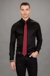 SUPER SLIM FIT LONG SLV COTTON SATIN CIXY  GÖMLEK EXCLUSIVE - PLAIN