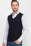 Slim Fit Dar Kesim V Yaka Kendinden Desenli Erkek Süveter