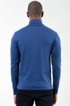 Slim Fit Dar Kesim Tam Balıkçı Yaka Düz İnce Erkek Sweatshirt