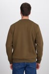 Unisex Relax Fit Rahat Kesim Pamuklu Yumuşak Dokulu İçi Polarlı Yeşil Bisiklet Yaka Sweatshirt