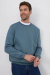 Unisex Relax Fit Rahat Kesim Pamuklu Yumuşak Dokulu İçi Polarlı Gri Bisiklet Yaka Sweatshirt