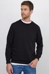 Unisex Relax Fit Rahat Kesim %100 Pamuk Basic Siyah Bisiklet Yaka Sweatshirt