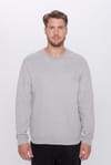 Unisex Relax Fit Rahat Kesim %100 Pamuk Basic Gri Bisiklet Yaka Sweatshirt