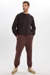 Unisex Oversize Geniş Kesim Pamuk Bisiklet Yaka Basic Sweatshirt
