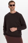 Unisex Oversize Geniş Kesim Pamuk Bisiklet Yaka Basic Sweatshirt