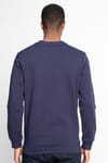 Pamuk Bisiklet Yaka Önü Parçalı Sweatshirt