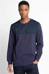 Pamuk Bisiklet Yaka Önü Parçalı Sweatshirt
