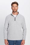 Erkek Standart Fit Rahat Kesim Tüylenme Yapmayan Soğuk Geçirmez Melanj Gri Dik Yaka Polar Sweatshirt