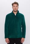 Erkek Dik Yaka Tüylenme Yapmayan Soğuk Geçirmez Standart Fit Rahat Kesim Polar Sweatshirt
