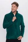 Erkek Dik Yaka Tüylenme Yapmayan Soğuk Geçirmez Standart Fit Rahat Kesim Polar Sweatshirt