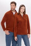 Unisex Standart Fit Rahat Kesim Tüylenme Yapmayan Soğuk Geçirmez Kahverengi Dik Yaka Polar Sweatshirt