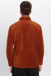 Unisex Standart Fit Rahat Kesim Tüylenme Yapmayan Soğuk Geçirmez Kahverengi Dik Yaka Polar Sweatshirt
