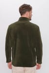 Unisex Standart Fit Rahat Kesim Soğuğa Karşı Dayanıklı Koyu Haki Dik Yaka Polar Sweatshirt