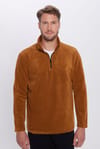 Erkek Dik Yaka Tüylenme Yapmayan Soğuk Geçirmez Standart Fit Rahat Kesim Polar Sweatshirt