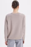Kadın Oversize Geniş Kesim Pamuk Bisiklet Yaka Basic Sweatshirt
