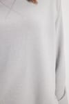 Kadın Oversize Geniş Kesim %100 Pamuk 3 İplik Bisiklet Yaka Basic Sweatshirt
