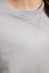 Kadın Oversize Geniş Kesim %100 Pamuk 3 İplik Bisiklet Yaka Basic Sweatshirt
